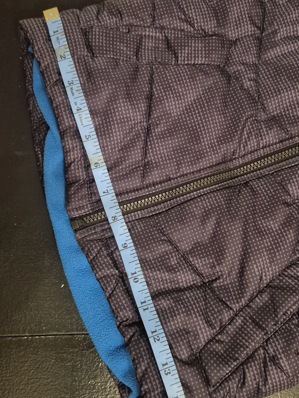 Boys Puffer Jacket Hooded Sz S (7) Fleece Lining Pacific Trail Black & Blue